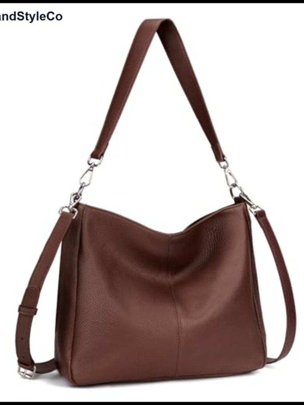 Genuine Leather Hobo Purse Crossbody Shoulder Bag